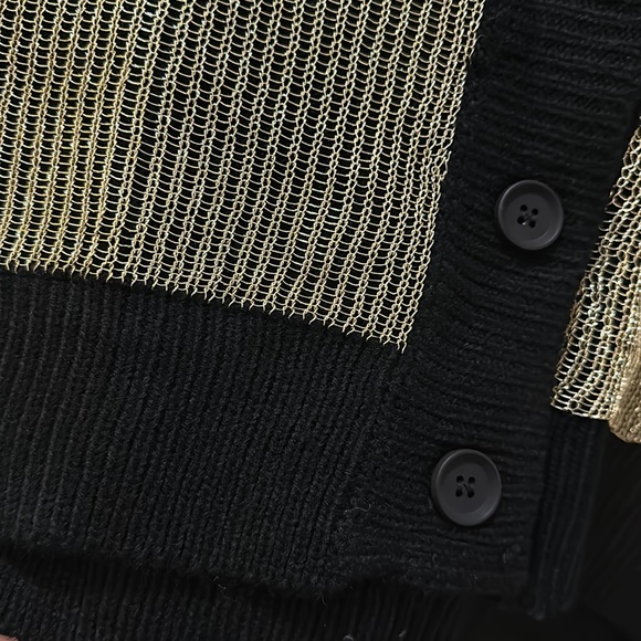 SUPERDOWN cardigan. Black/gold - Picture 2 of 6
